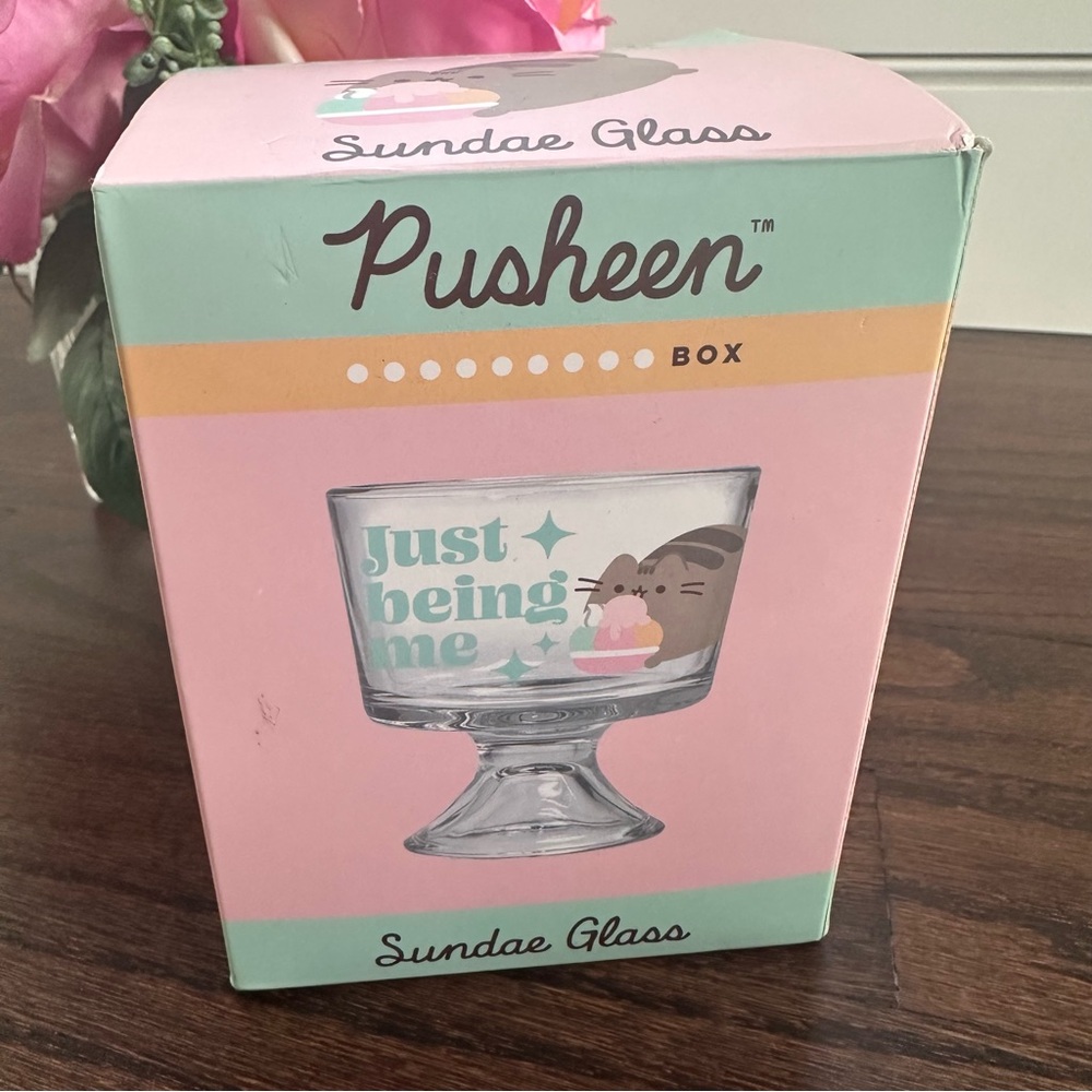 NWT Pusheen “Just Being Me” sundae glass
